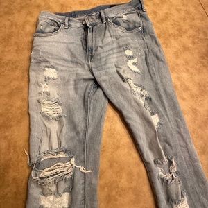 H&M Skinny 34x32 Distressed Light Blue Jeans